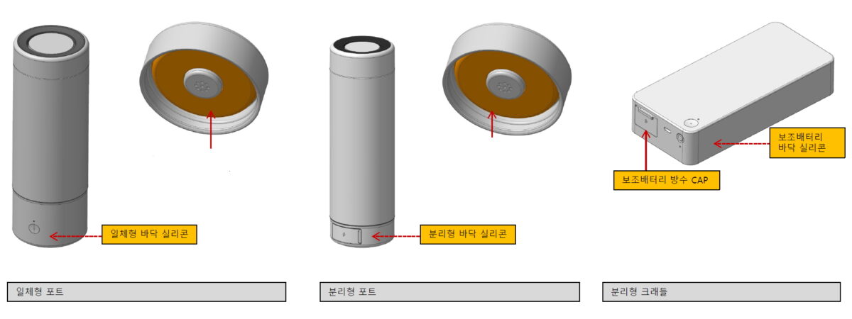 휴대용 충전식 일체형 및 분리형 텀블러_ 보온 / 고온 9분 물끓임
