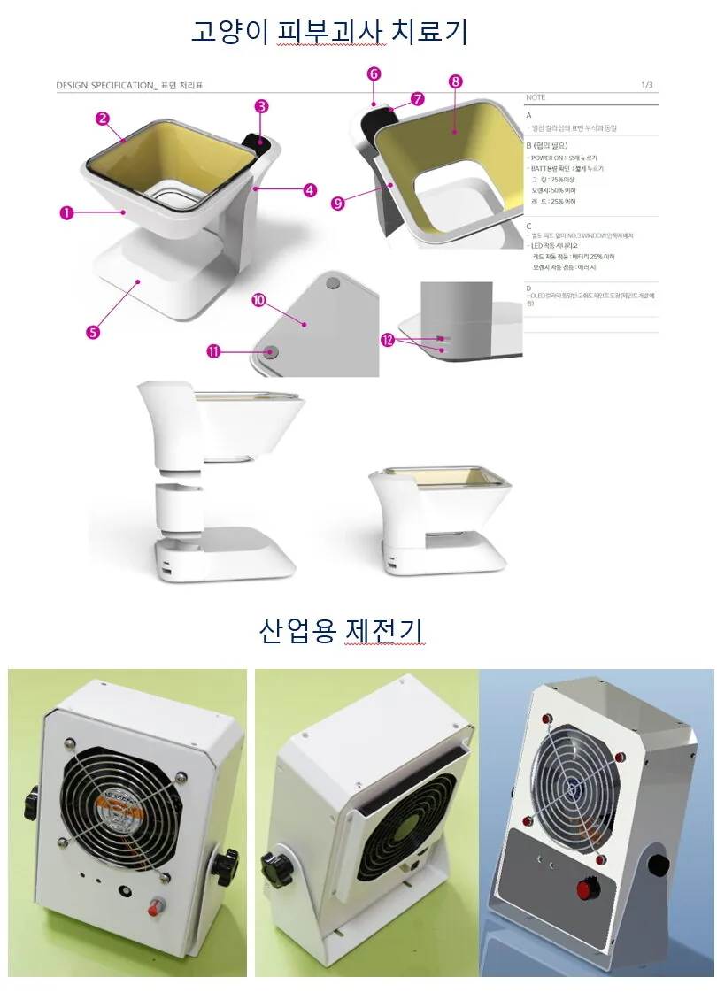 고양이 피부괴사 치료기 및 산업용 제전기